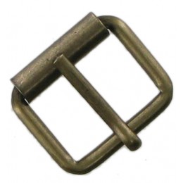 Antique Brass Single Roller Buckle 20mm 