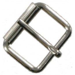 Nickel Plate Single Roller Buckle 25mm 