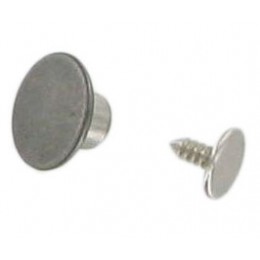 Small Antique Chrome Jeans Button  (10 Pack)