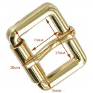 Brass Single Roller Buckle 25mm 