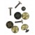 Antique Brass Domed Rivets  (5 Pack)