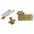 Italian Combi-Lock Set Brass Std