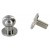 Chrome Sam Brown Stud  (10 Pack)