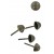 Antique Brass Base Stud (5 Pack)
